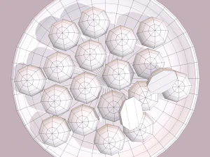Donuts cookie balls 3D Model
