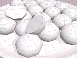 Donuts cookie balls 3D Model