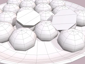 Donuts cookie balls 3D Model
