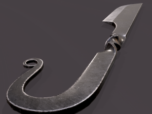 Medieval filleting knife 3D मॉडल
