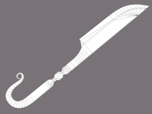Medieval filleting knife 3D मॉडल
