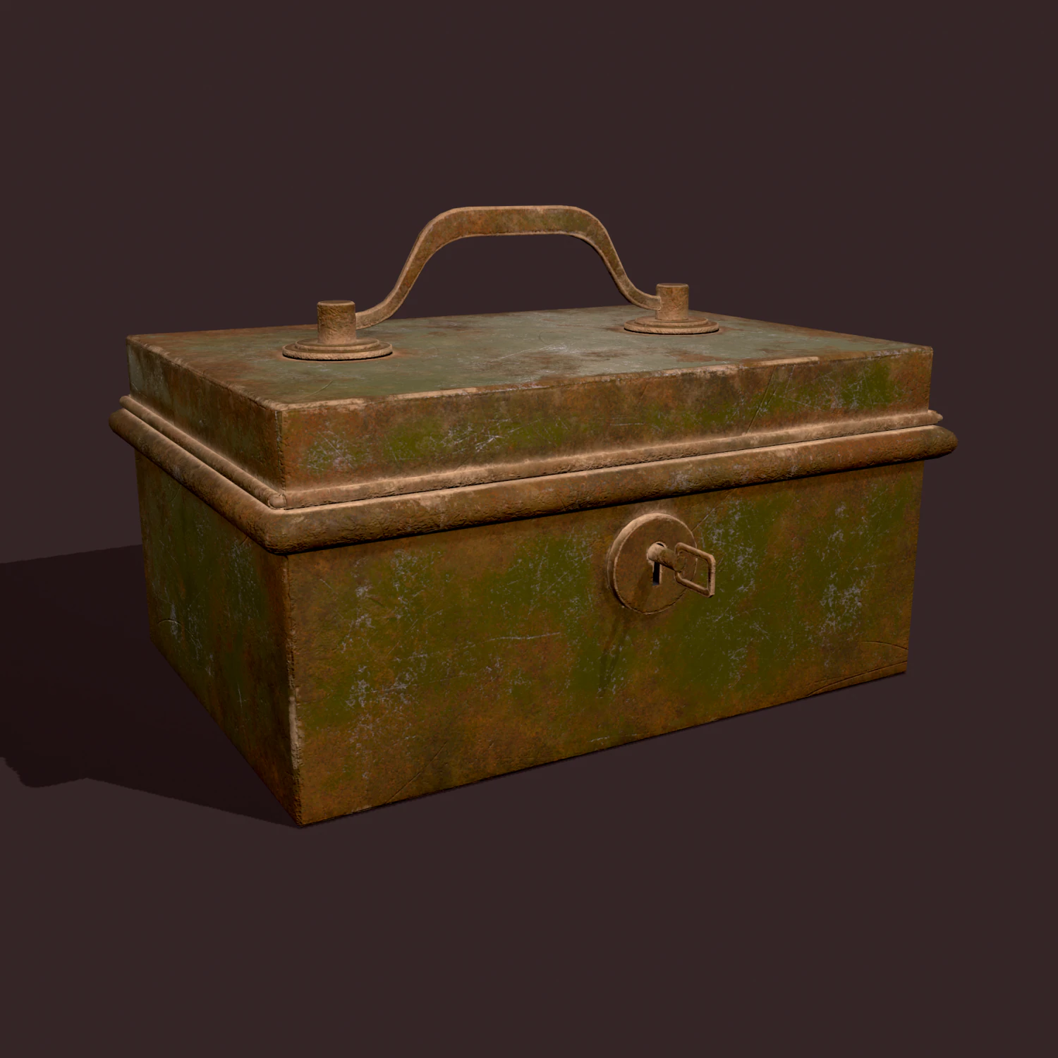 Metal storage box 3D Model .c4d .max .obj .3ds .fbx .stl .blend