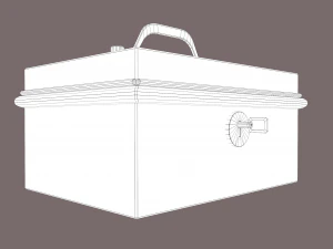 Metal storage box 3D Model