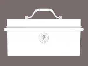 Metal storage box 3D Model