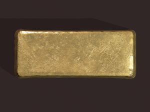 gold ingot large 3D 모델