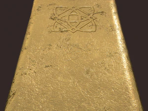 gold ingot large 3D Model