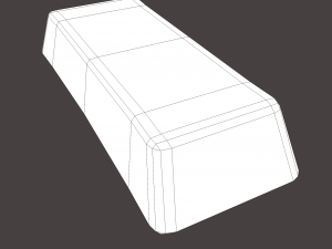 gold ingot large 3D 모델