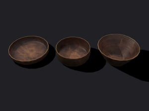 wooden bowls 3D Model