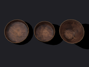 wooden bowls 3D Model