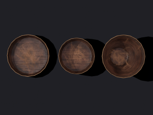 wooden bowls 3D Model