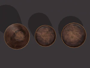 wooden bowls 3D Model