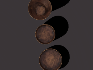wooden bowls 3D Model