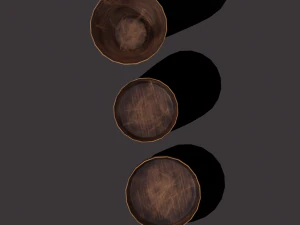 wooden bowls 3D Model