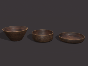 wooden bowls 3D Model