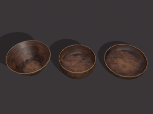 wooden bowls 3D Model