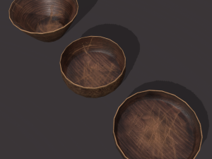wooden bowls 3D Model