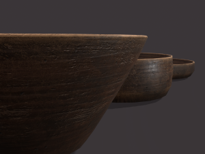wooden bowls 3D Model