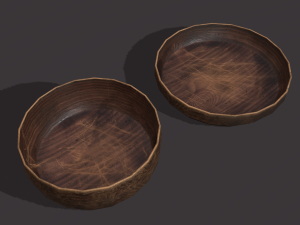 wooden bowls 3D Model