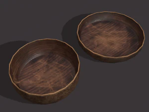 wooden bowls 3D Model