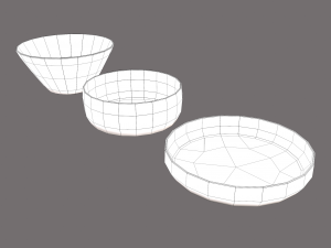 wooden bowls 3D Model