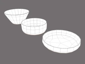 wooden bowls 3D Model