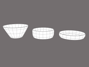 wooden bowls 3D Model