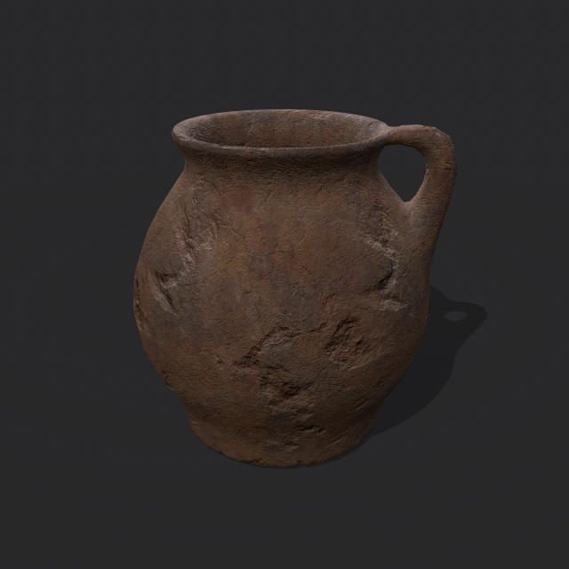 Medieval chamber pot 3D Модель .c4d .max .obj .3ds .fbx .stl .blend 