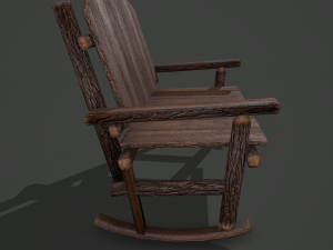Wooden rocking bench 3D Модель
