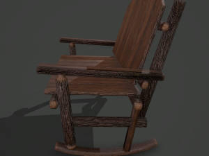 Wooden rocking bench 3D Модель