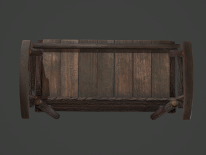 Wooden rocking bench 3D Модель