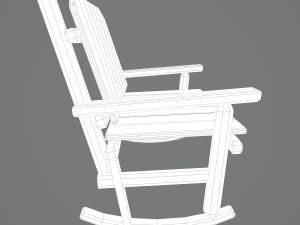 Wooden rocking bench 3D Модель