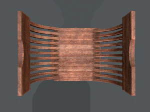 medieval folding chair 3D Model