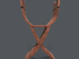 medieval folding chair 3D Model