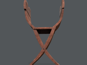 medieval folding chair Modèle 3D