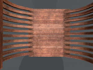 medieval folding chair Modèle 3D