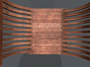 medieval folding chair 3D Model