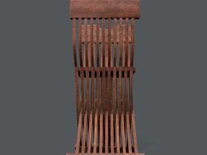 medieval folding chair 3D Model