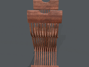 medieval folding chair Modèle 3D