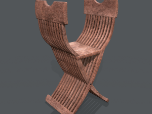 medieval folding chair Modèle 3D
