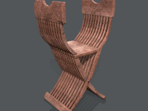 medieval folding chair 3D Model