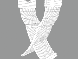 medieval folding chair Modèle 3D