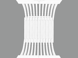 medieval folding chair Modèle 3D