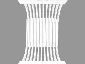 medieval folding chair 3D Model