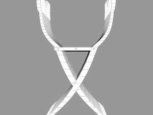 medieval folding chair Modèle 3D