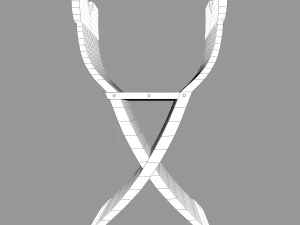 medieval folding chair 3D Model