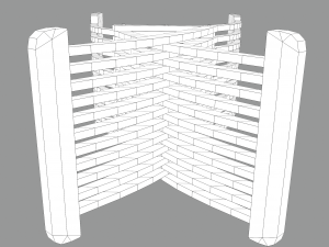 medieval folding chair Modèle 3D