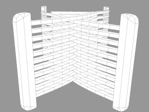 medieval folding chair 3D Model