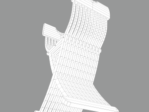medieval folding chair Modèle 3D