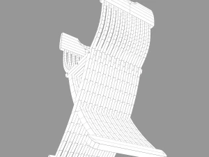 medieval folding chair 3D Model