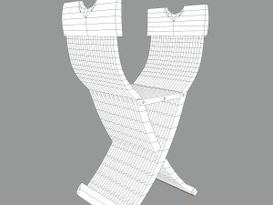 medieval folding chair Modèle 3D